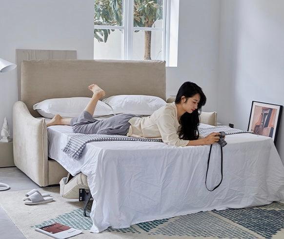 Acacia Foldable Sofa Bed with Mattress - Image 8