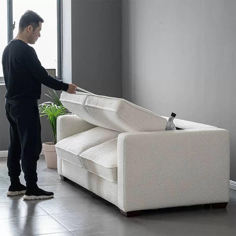 Allison Performance Boucle Foldable Sofa Bed with Mattress - Image 3