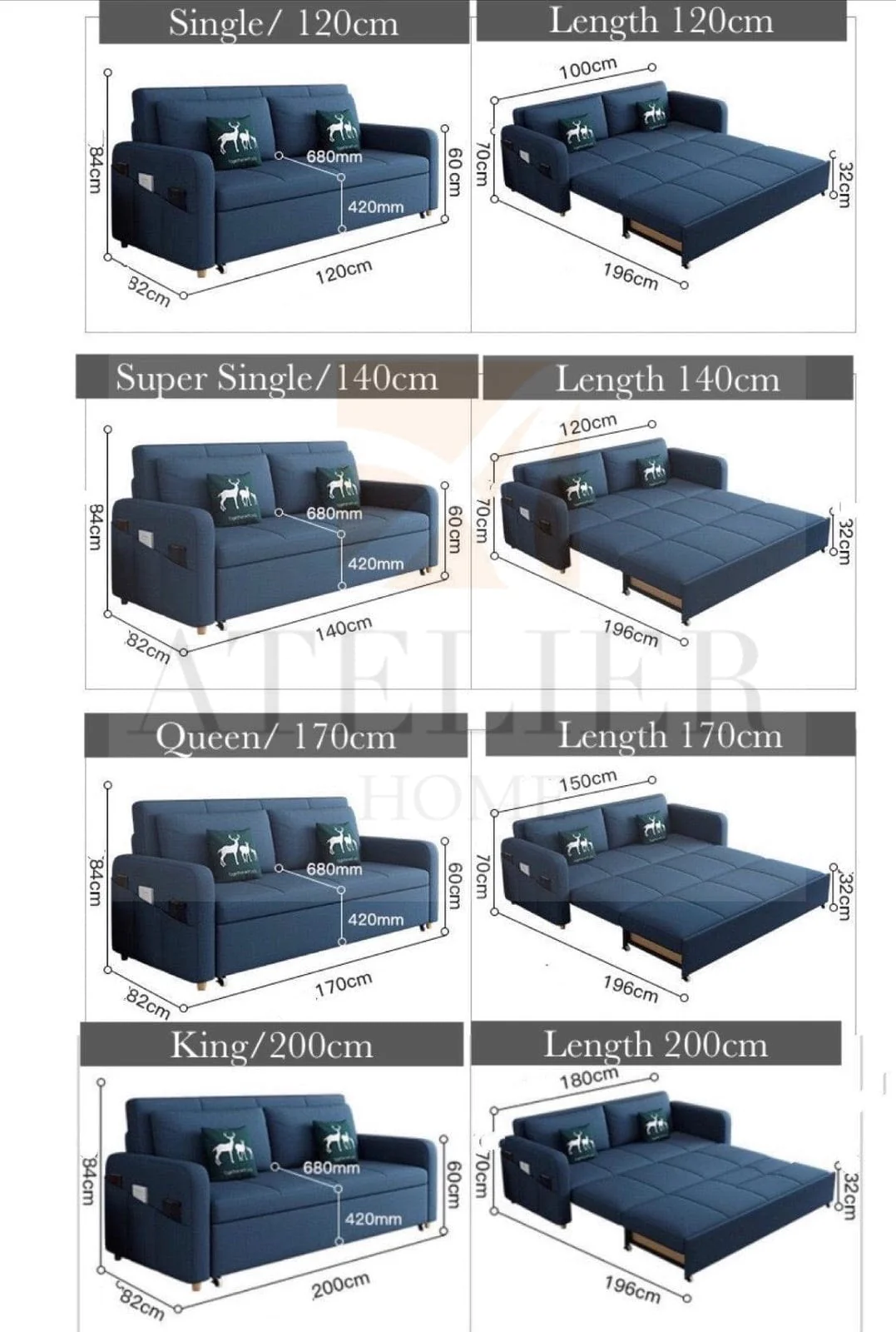 Alps Extendable Storage Sofa Bed - Image 8