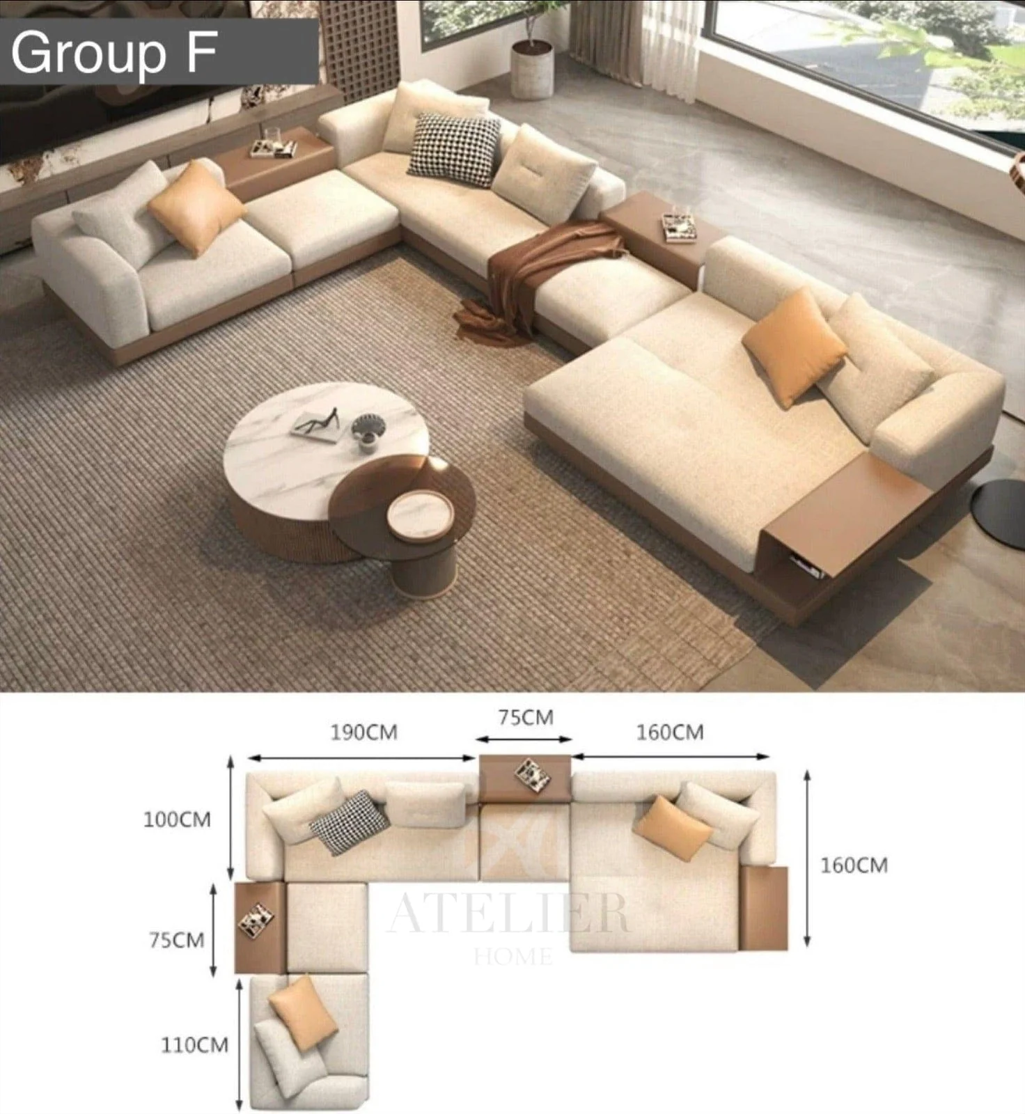 Alyssa Designer Sectional Sofa - Image 11
