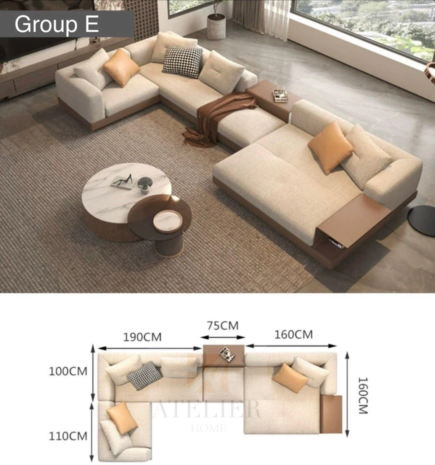 Alyssa Designer Sectional Sofa - Image 12