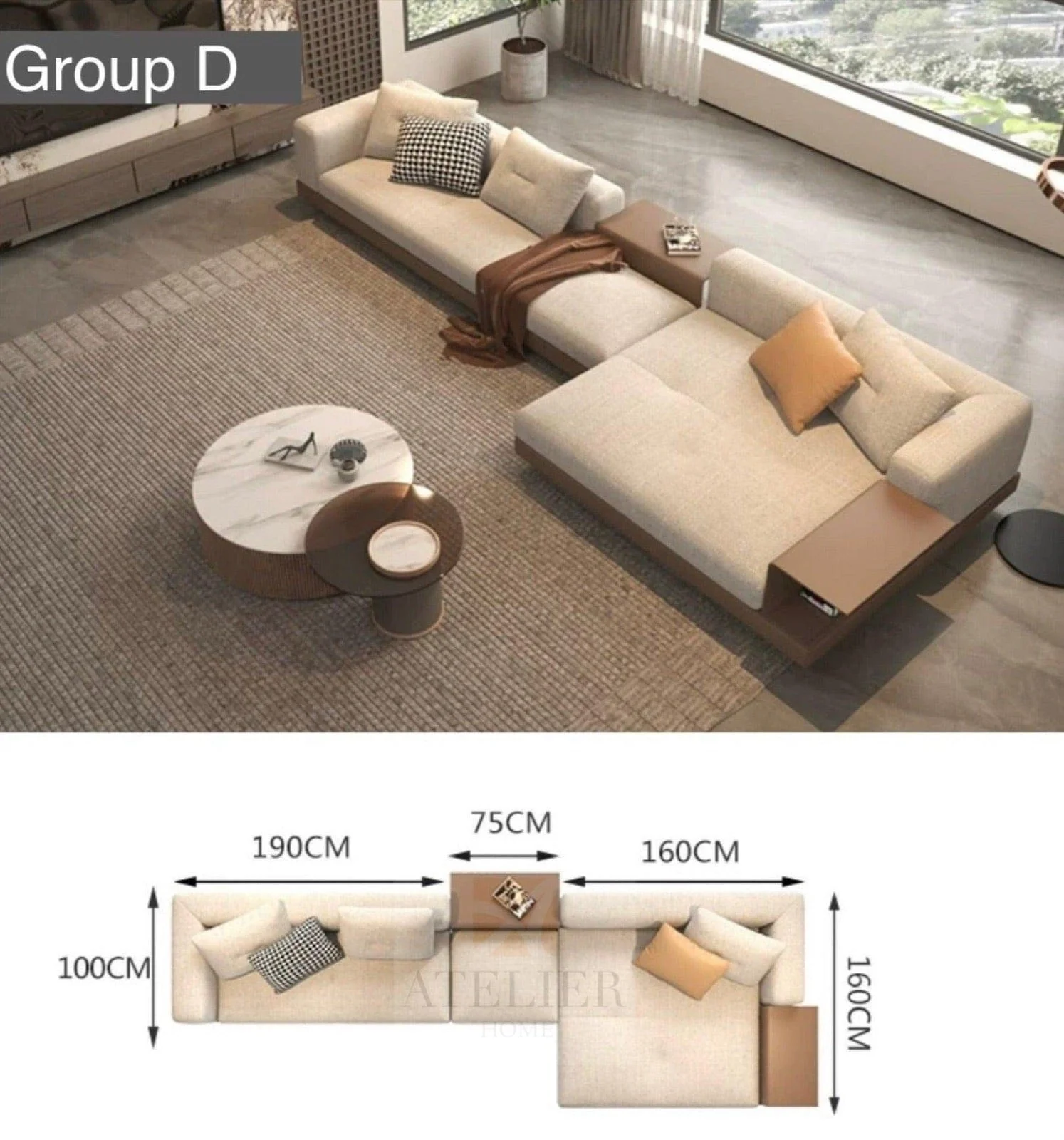 Alyssa Designer Sectional Sofa - Image 13