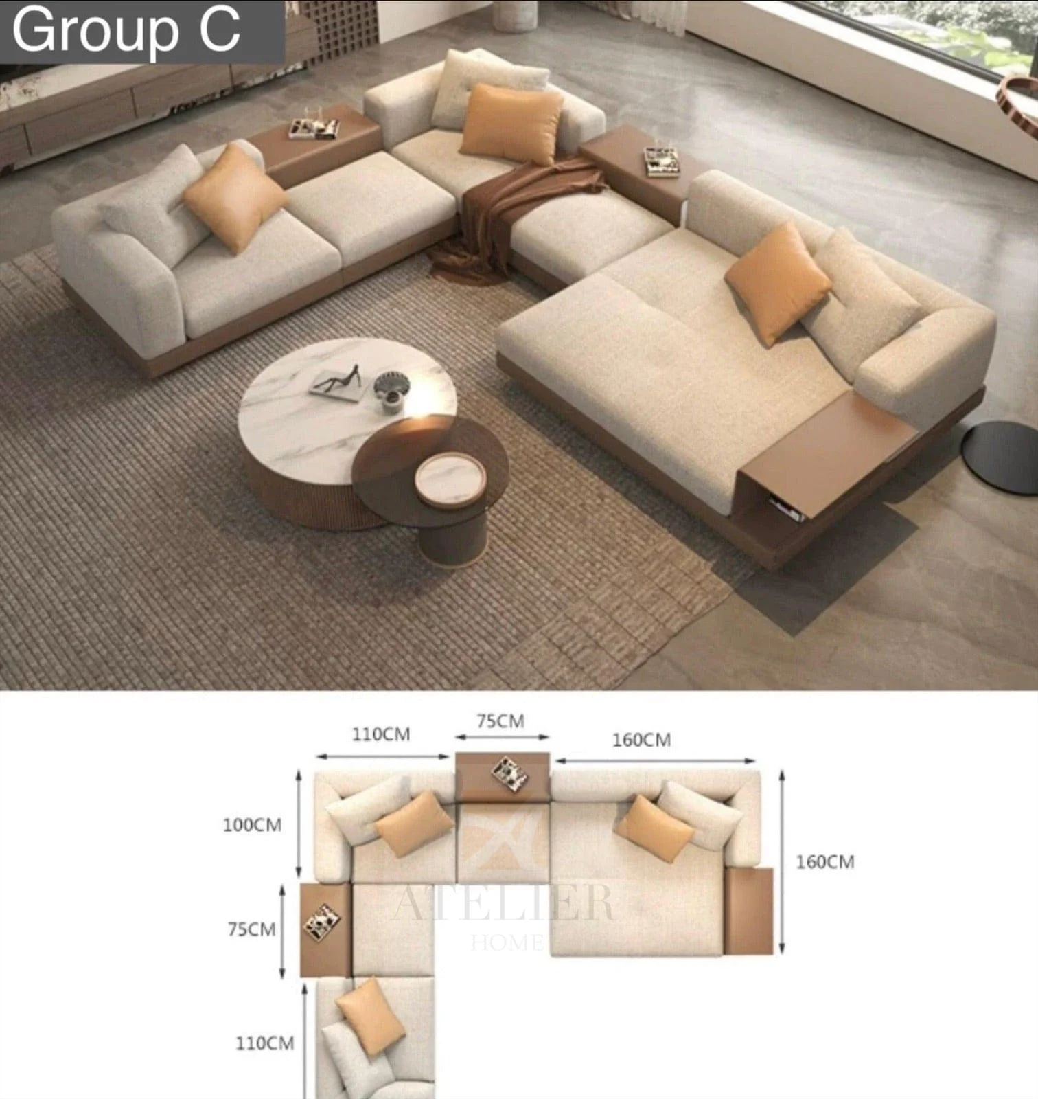 Alyssa Designer Sectional Sofa - Image 16