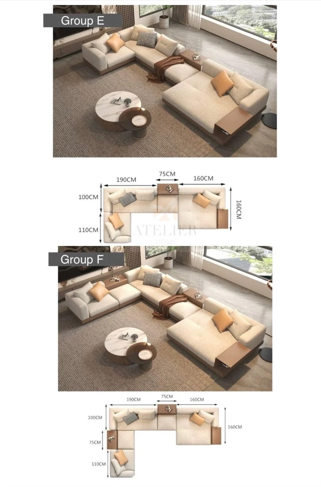 Alyssa Designer Sectional Sofa - Image 9