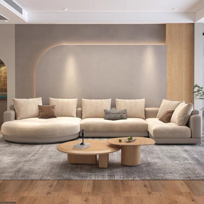 Alyssa Designer Sectional Round Chaise Sofa - Image 3