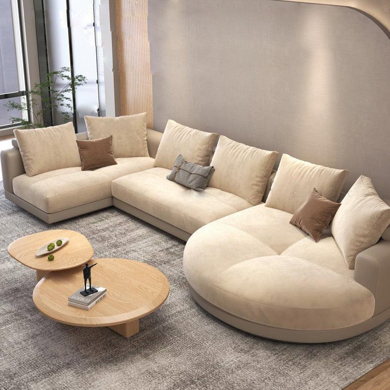 Alyssa Designer Sectional Round Chaise Sofa - Image 6