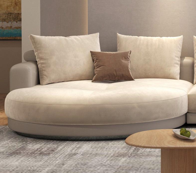 Alyssa Designer Sectional Round Chaise Sofa - Image 9