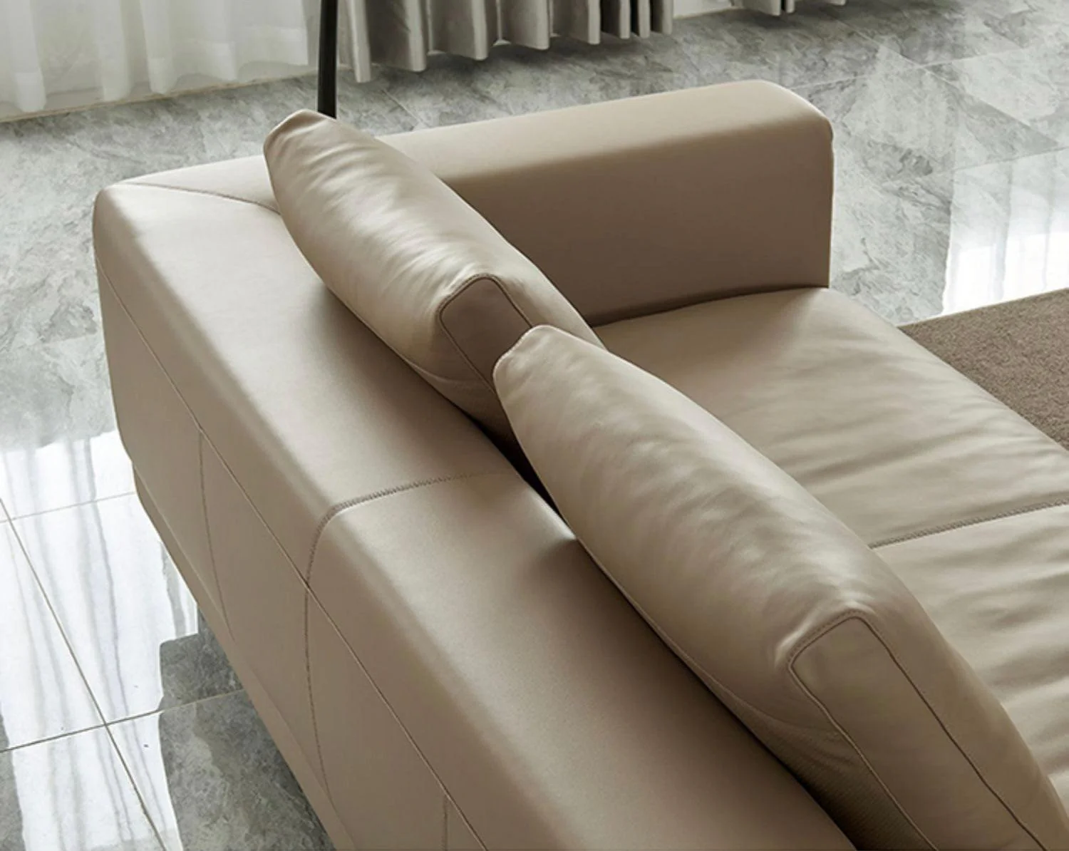 Alyssa Designer Sectional Round Chaise Sofa - Image 5