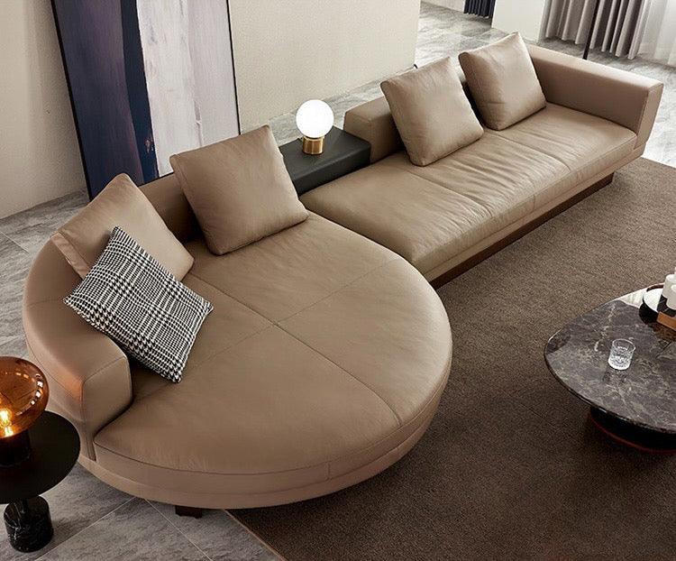 Alyssa Designer Sectional Round Chaise Sofa - Image 6