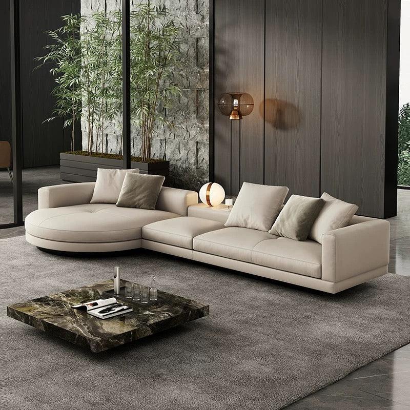 Alyssa Designer Sectional Round Chaise Sofa - Image 9