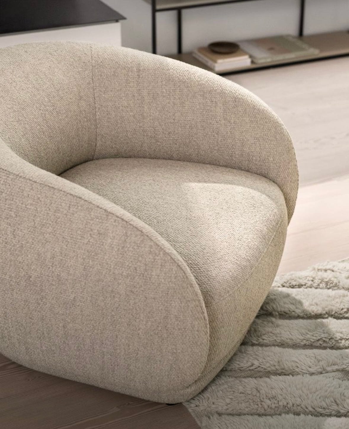 Archie Boucle Curve Sofa - Image 17