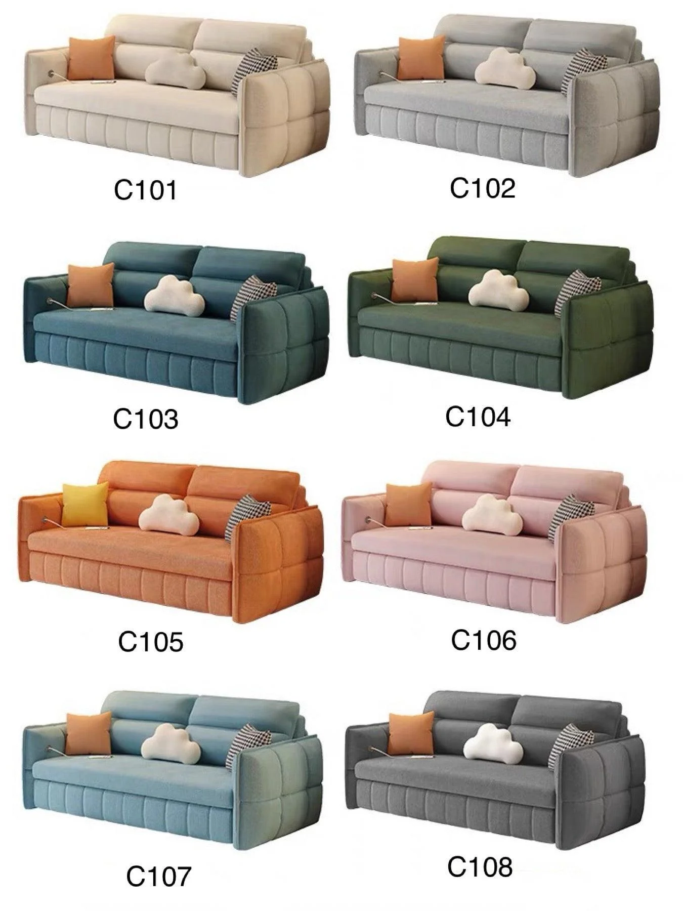Ariyo Scratch Resistant Storage Sofa Bed - Image 9