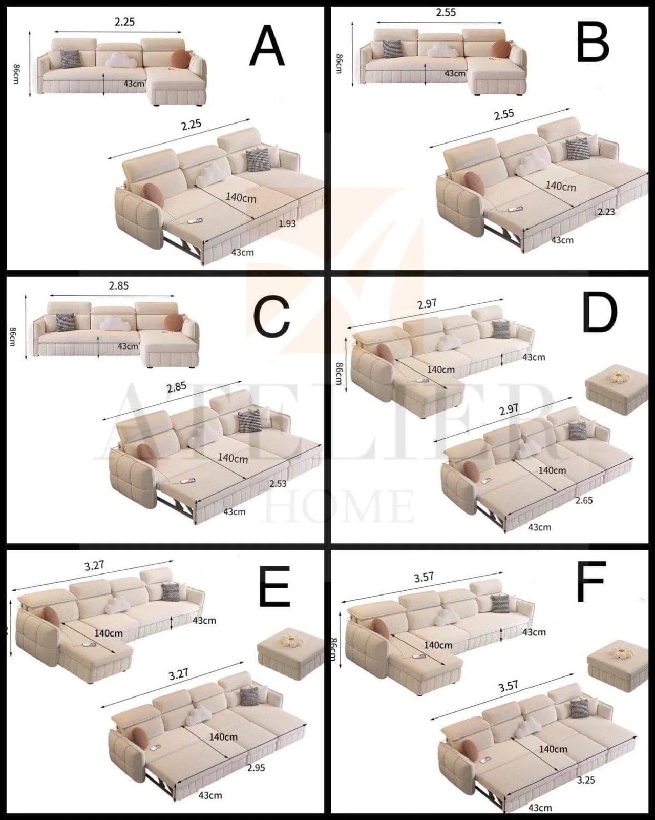 Ariyo Scratch Resistant Storage Sofa Bed - Image 12