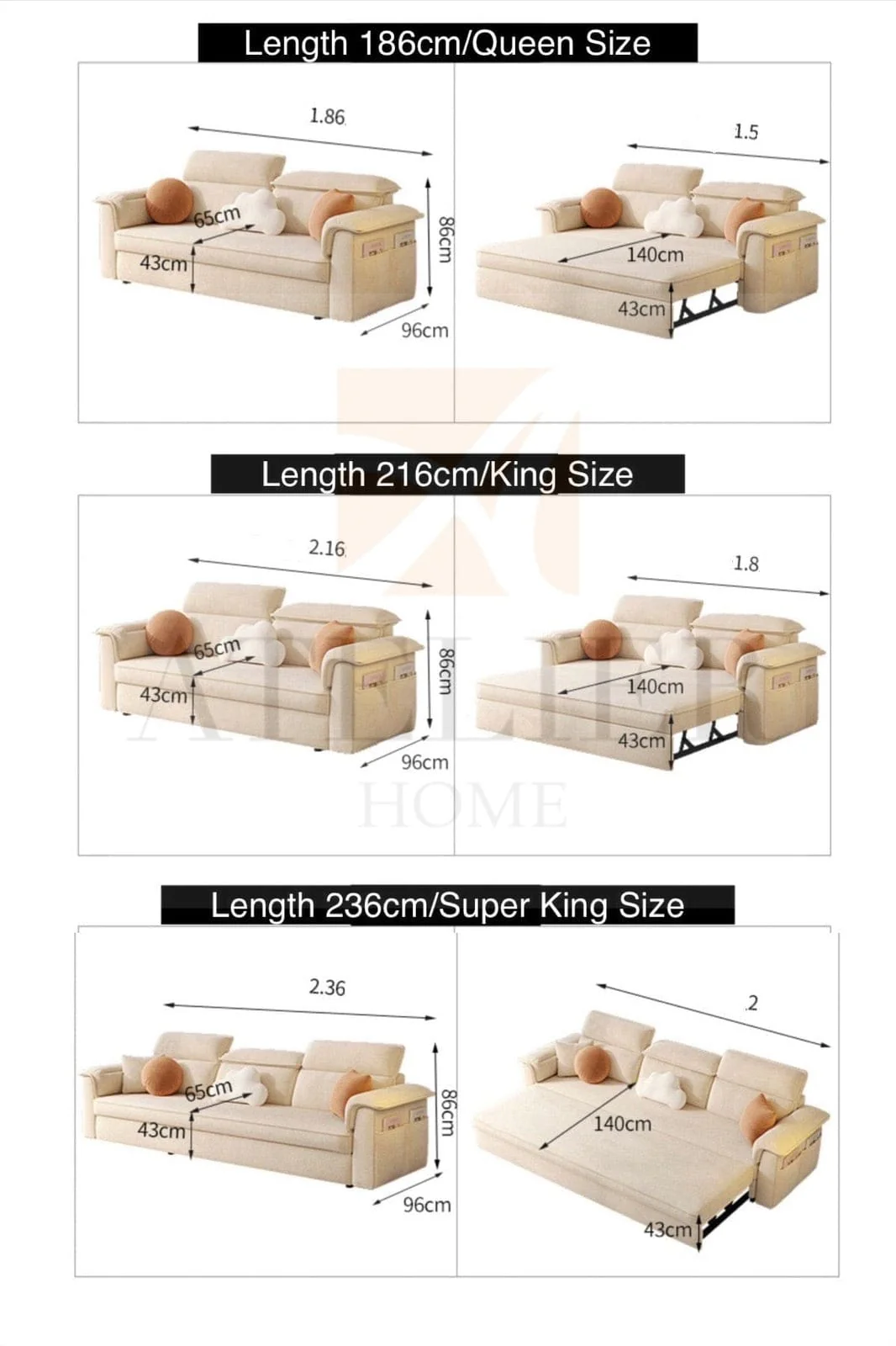 Ascott Sofa Bed - Image 11