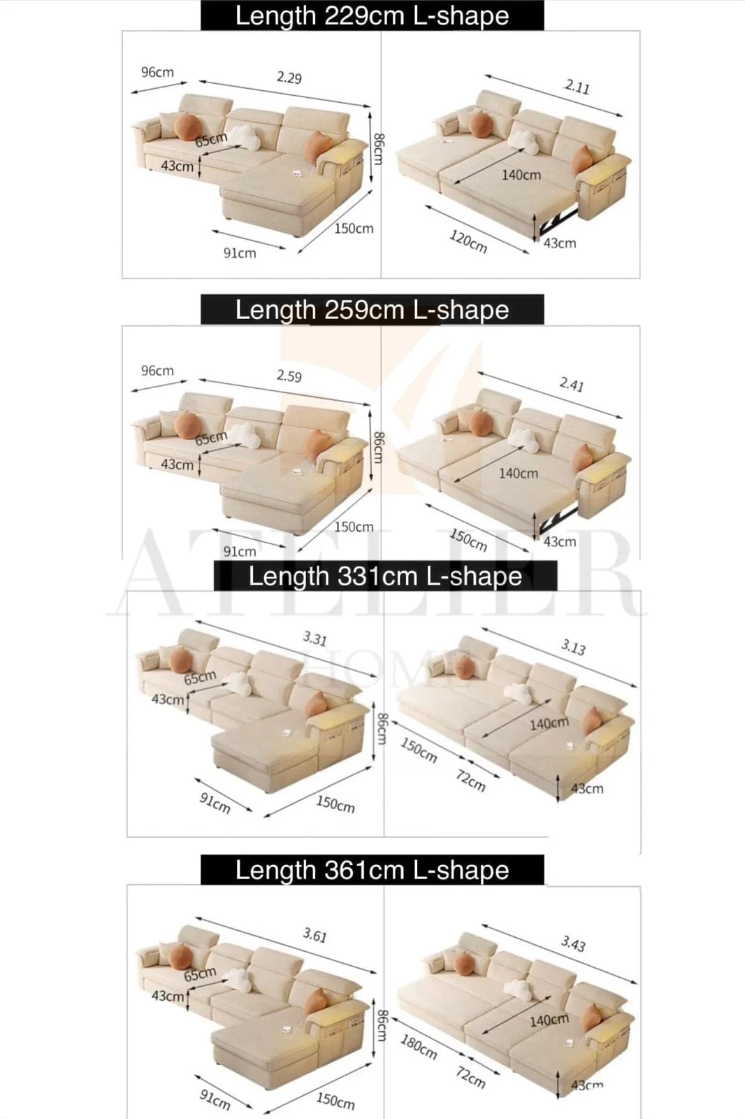 Ascott Sofa Bed - Image 12