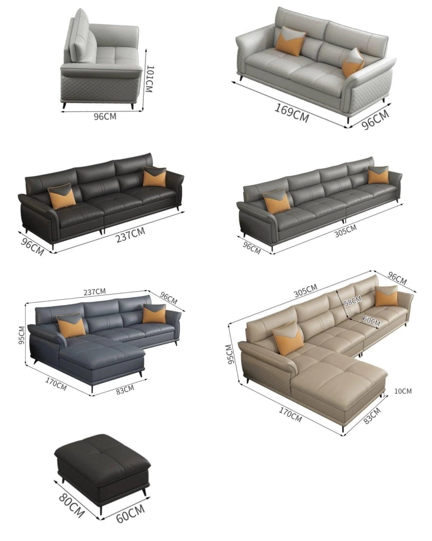 Augustine Leather Sectional Sofa - Image 14