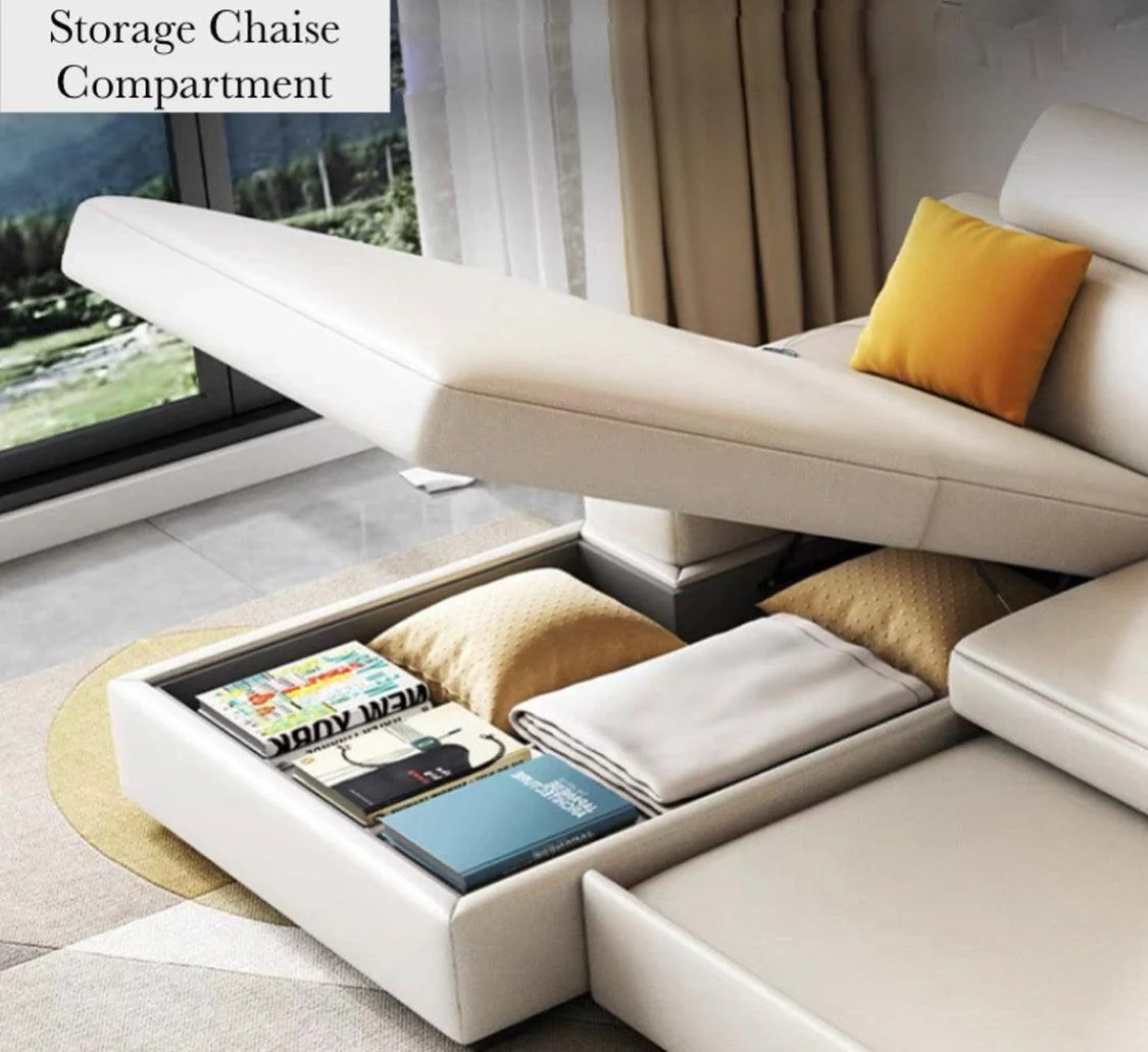 Bell Sectional L-shape Storage Sofa Bed - Image 11