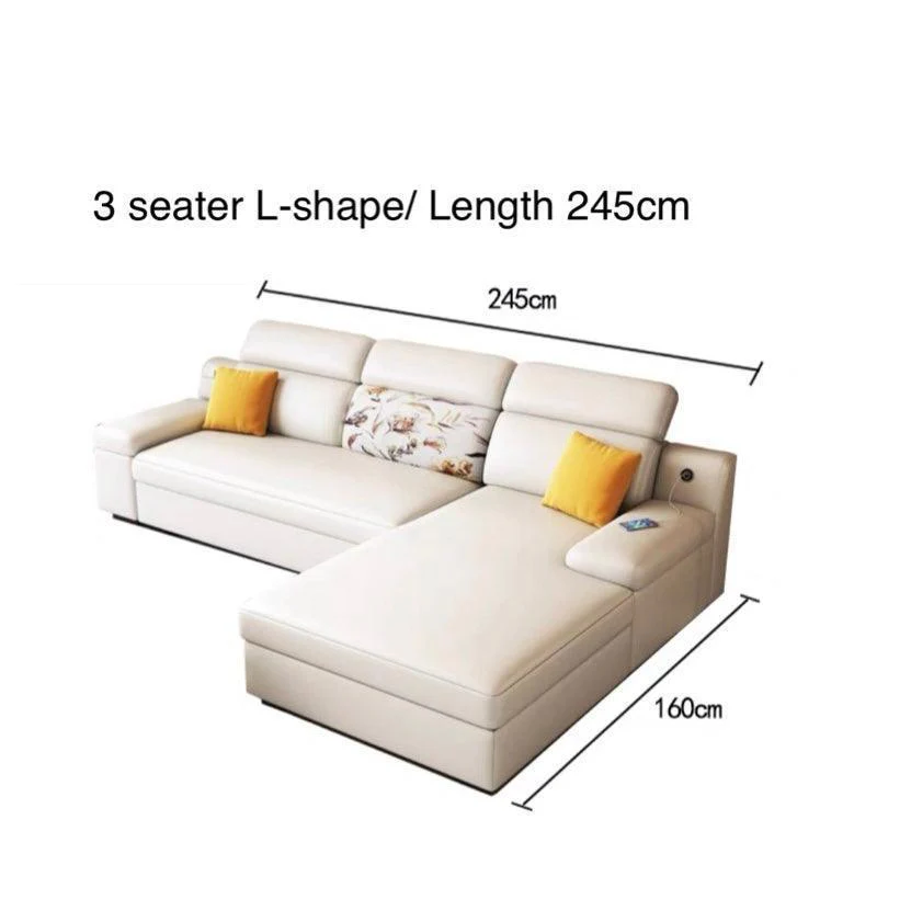 Bell Sectional L-shape Storage Sofa Bed - Image 13