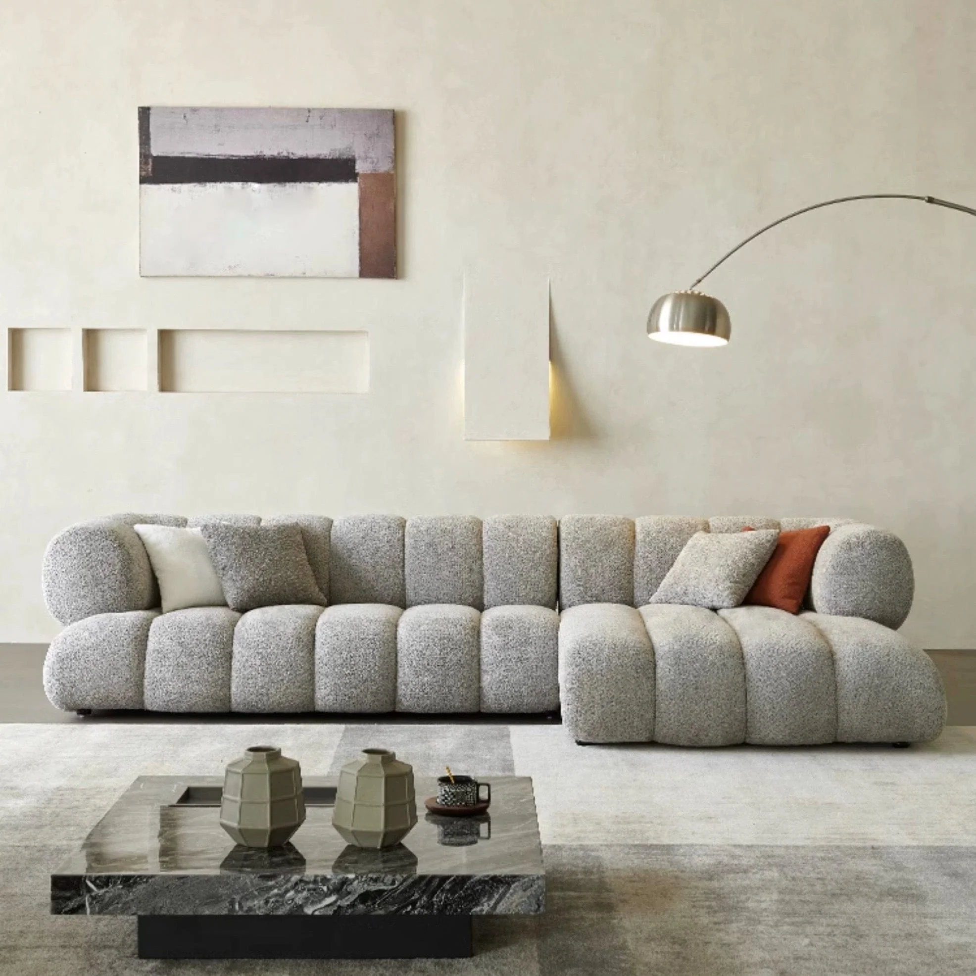 Benji Boucle Sectional Sofa - Image 9