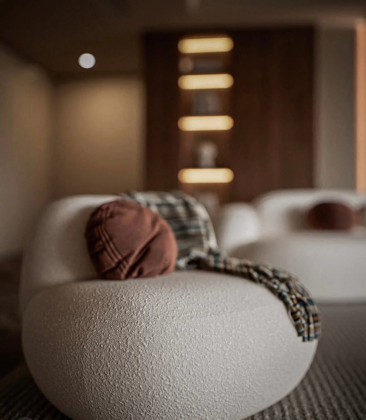 Carlo Performance Boucle Curve Sofa - Image 11