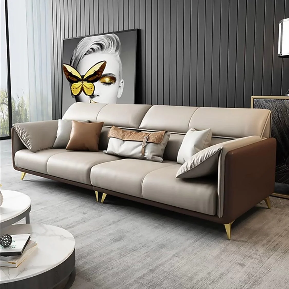 Caston Sectional Leather Sofa - Image 17