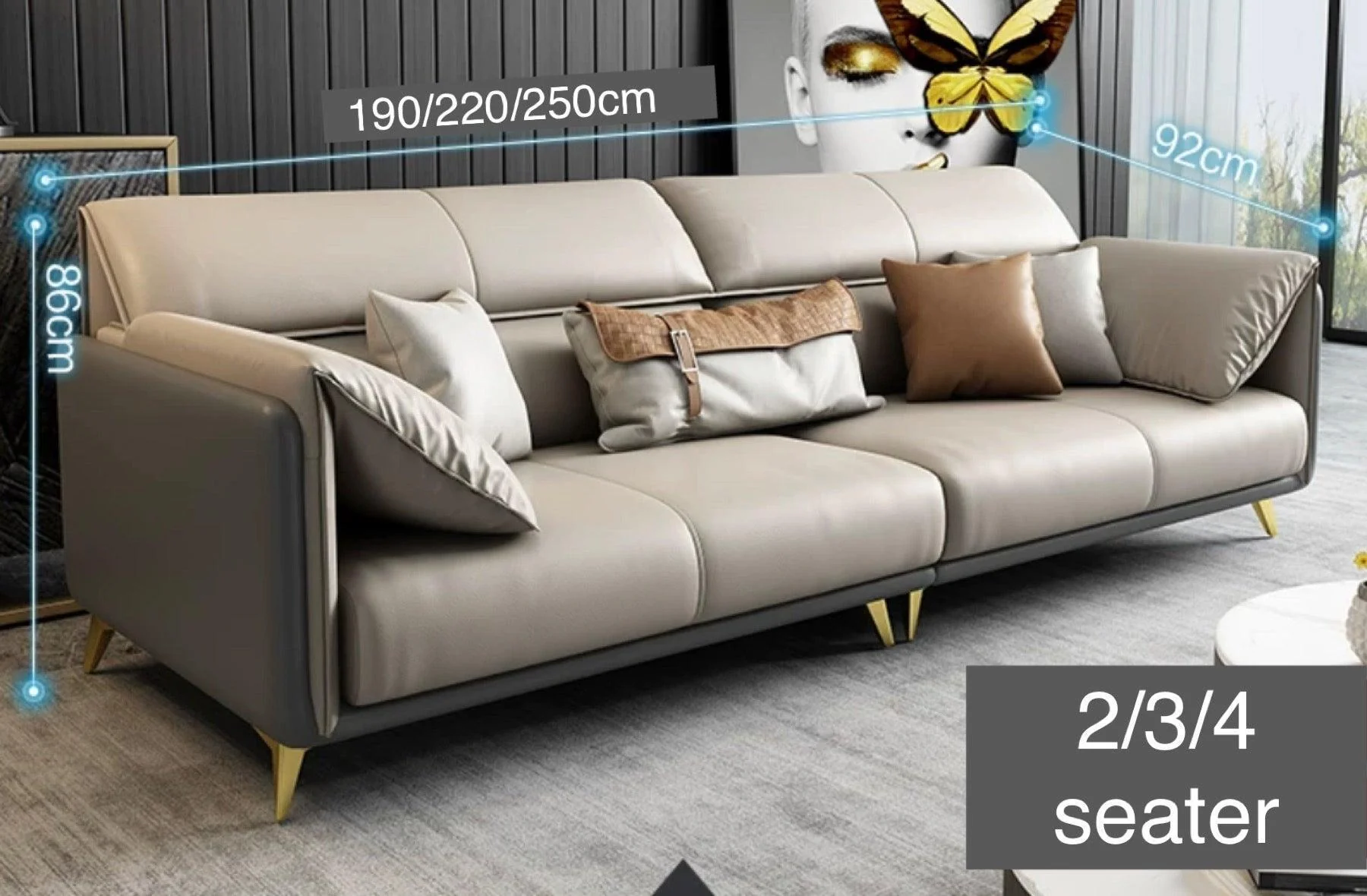 Caston Sectional Leather Sofa - Image 20