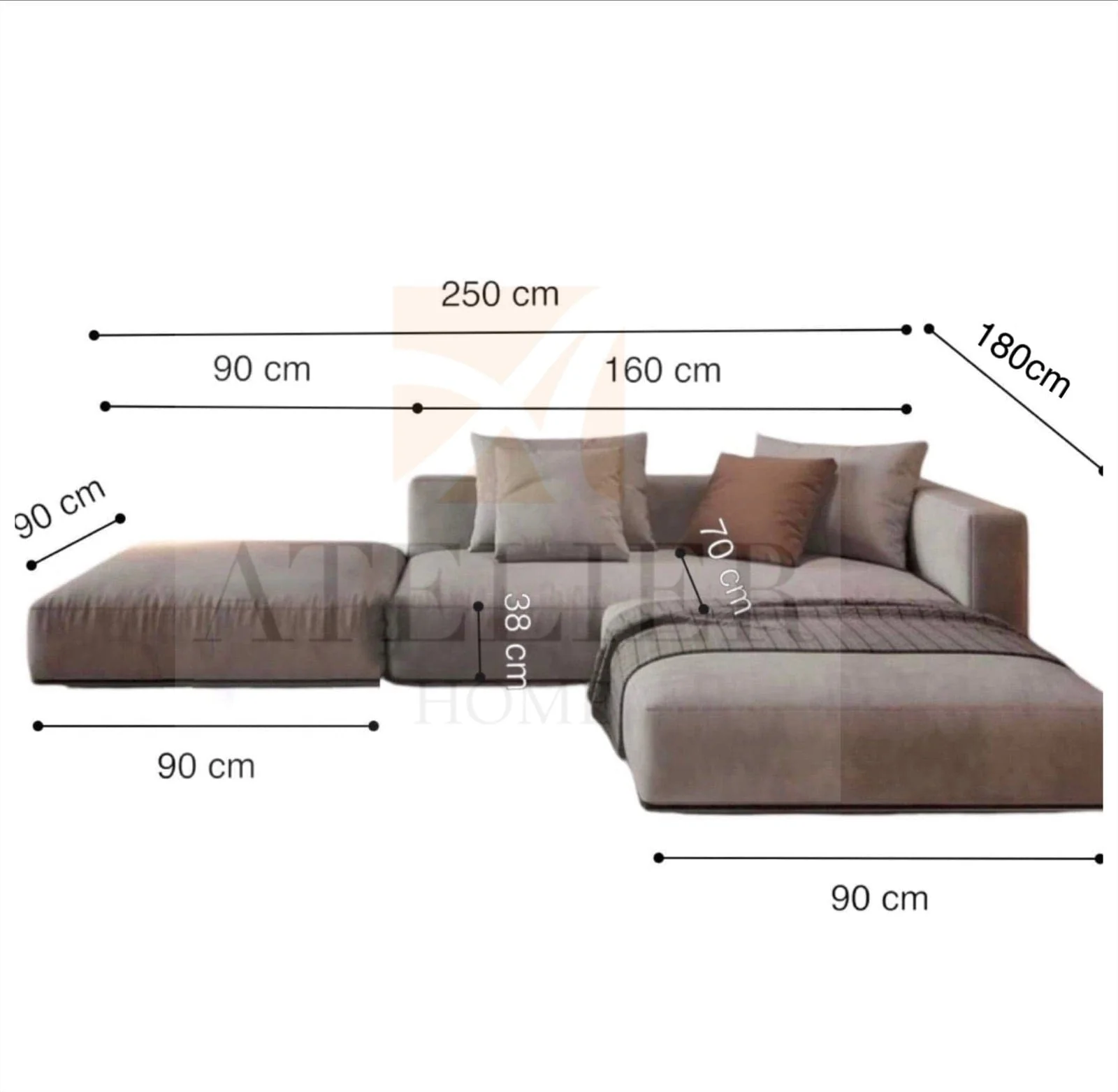 Cavalli Scratch Resistant Sectional Sofa - Image 13