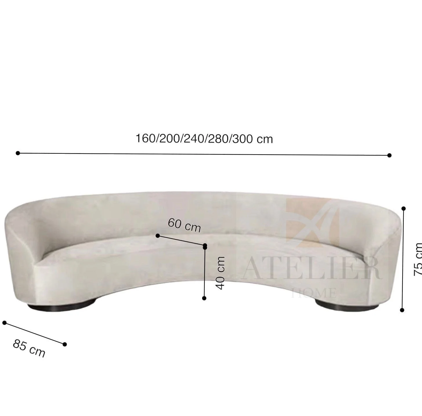 Corine Curve Sofa - Image 29