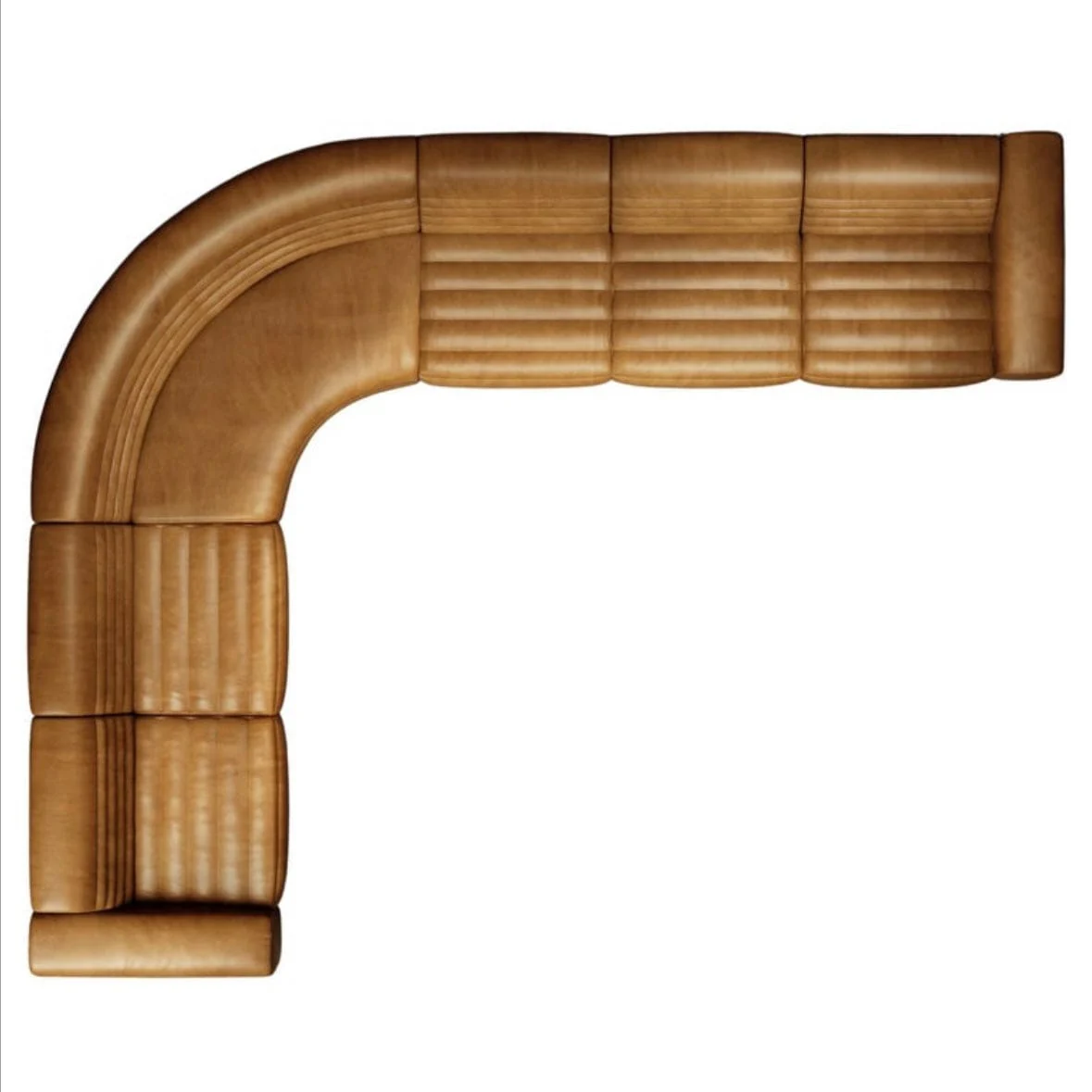 Evan Sectional Curve Corner Sofa with Channel Tufting - Image 10