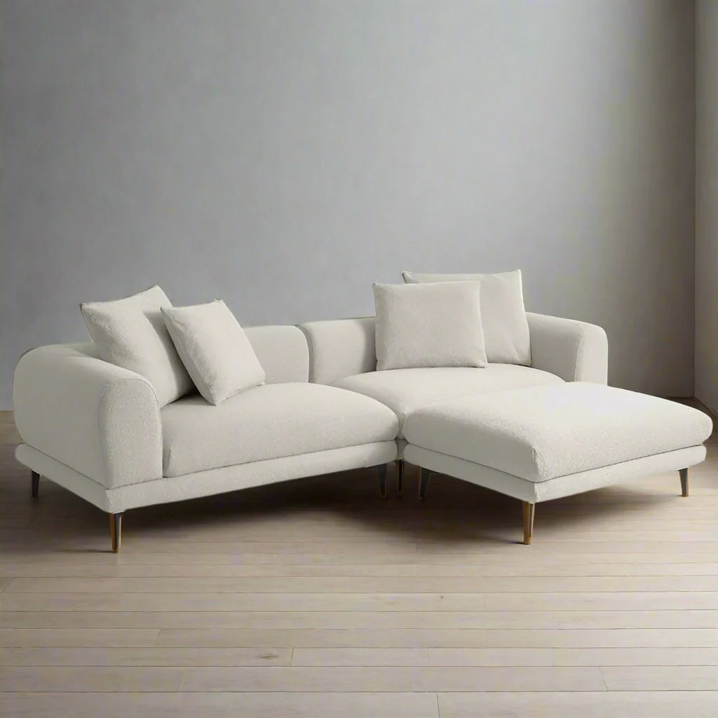 Howard Performance Boucle Sectional Sofa - Image 9