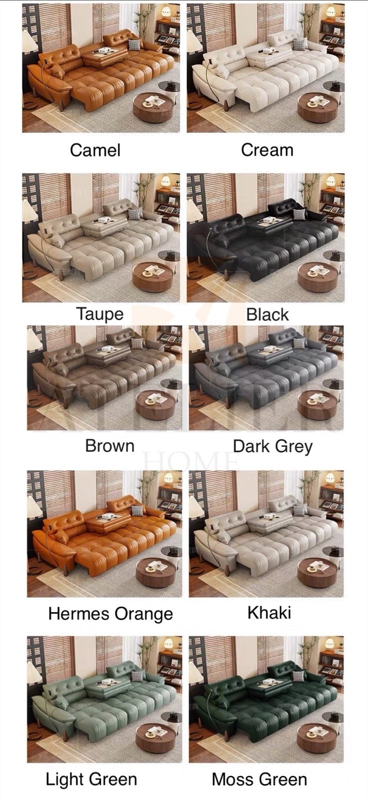 Monte Electric Motorized Leather Sofa Bed - Image 23
