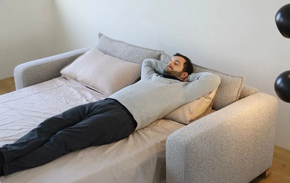 Rae Boucle Foldable Sofa Bed - Image 11