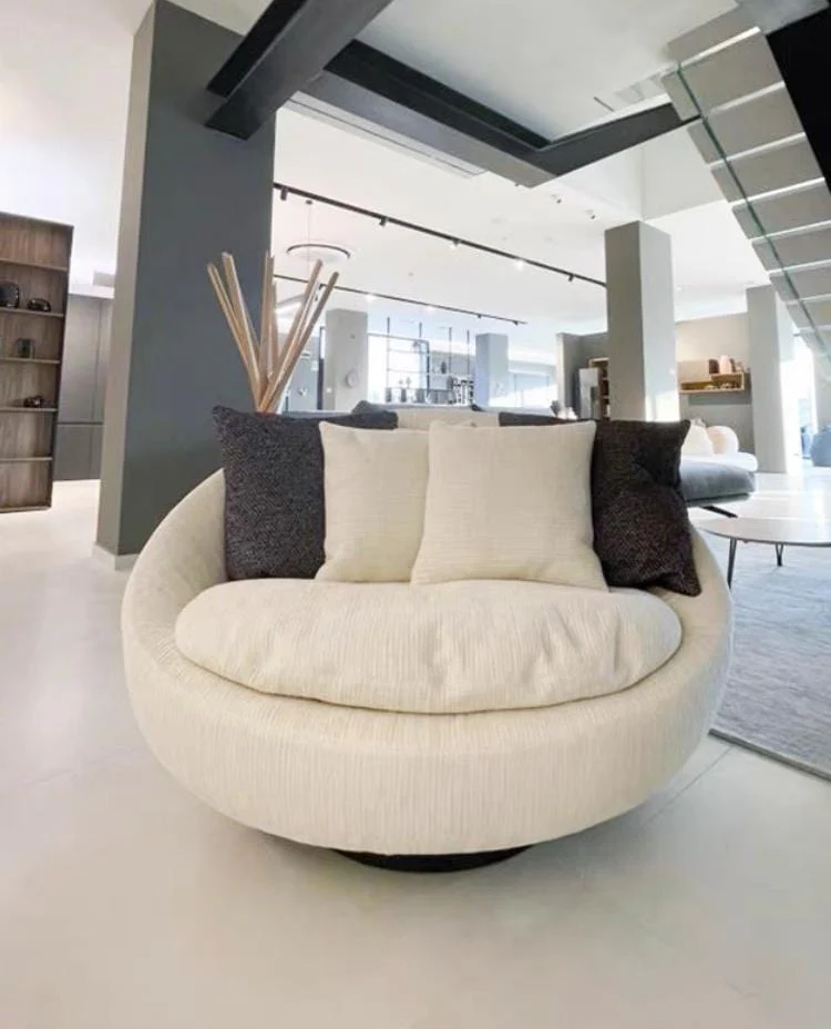 Rolen Scratch Resistant Round Curve Armchair Sofa - Image 74