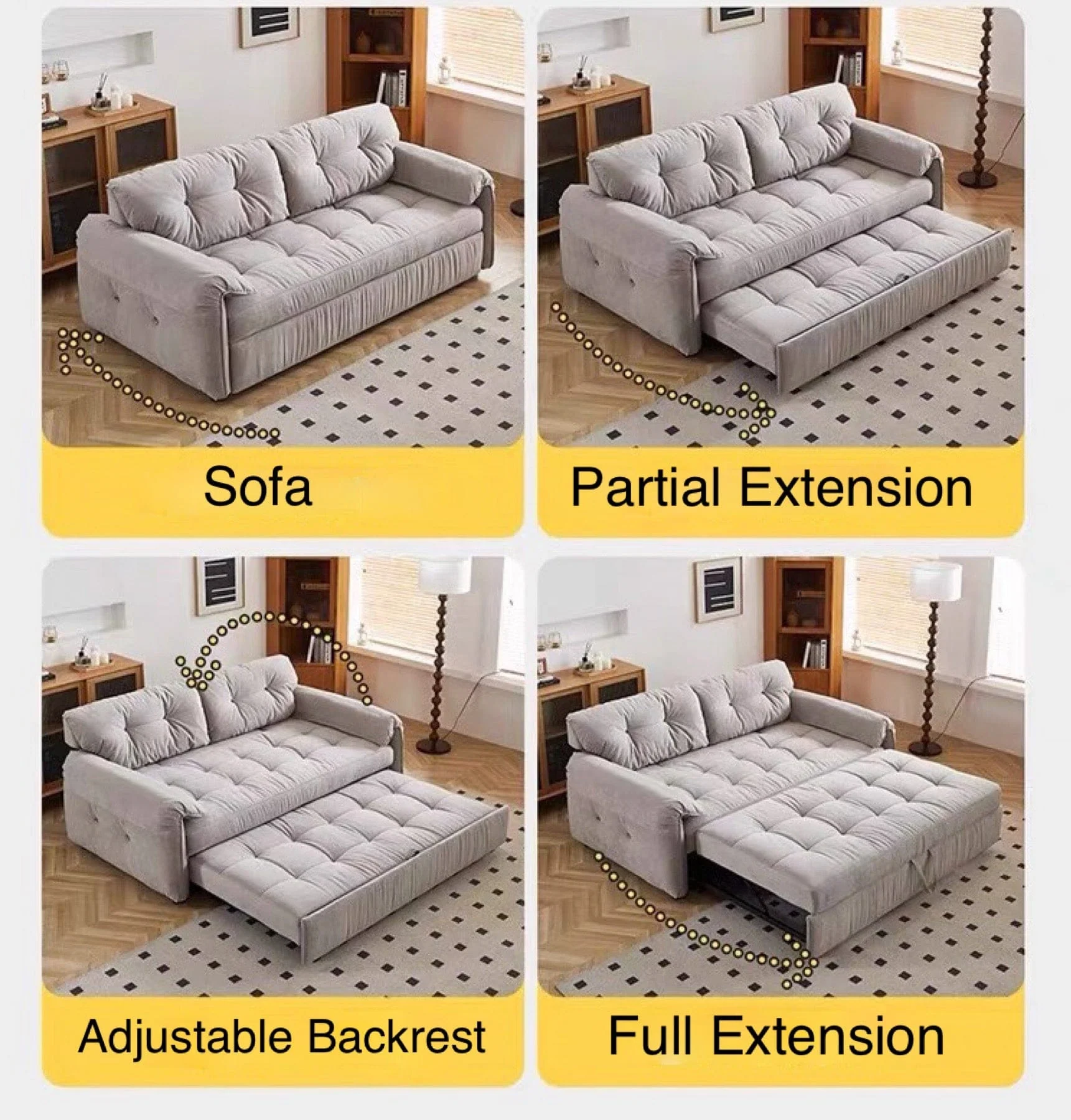 Rowen Slider Backrest Sofa Bed - Image 15